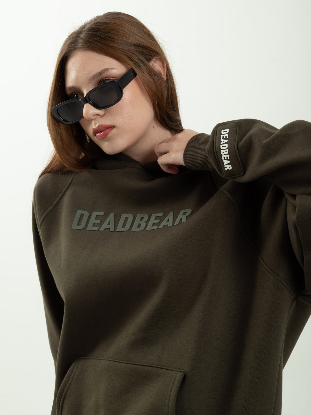 Basic Olive Hoodie by DEADBEAR
