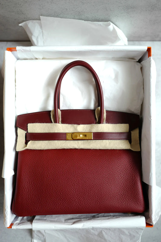 Hermès Birkin 30 Touch – Rouge H Taurillon Clemence with Gold Hardware - Zeuskicks