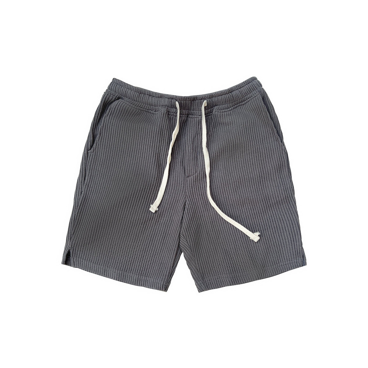 SWEATER KNIT FABRIC SHORTS(DARK GREY) by GREY AREA