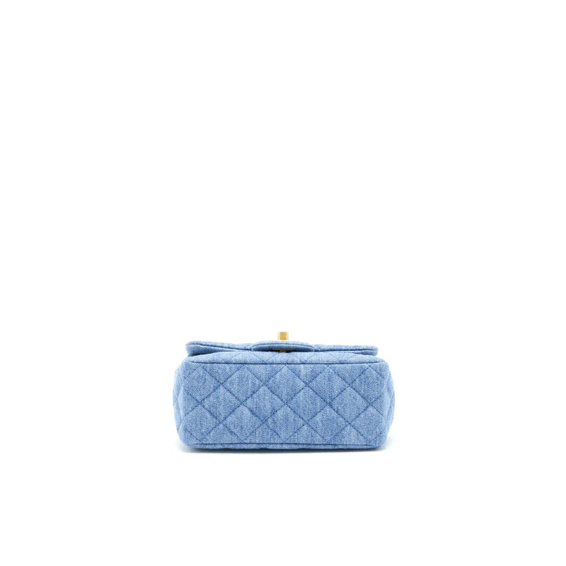 Chanel Denim Quilted Mini Pearl Crush Flap – Blue - Zeuskicks