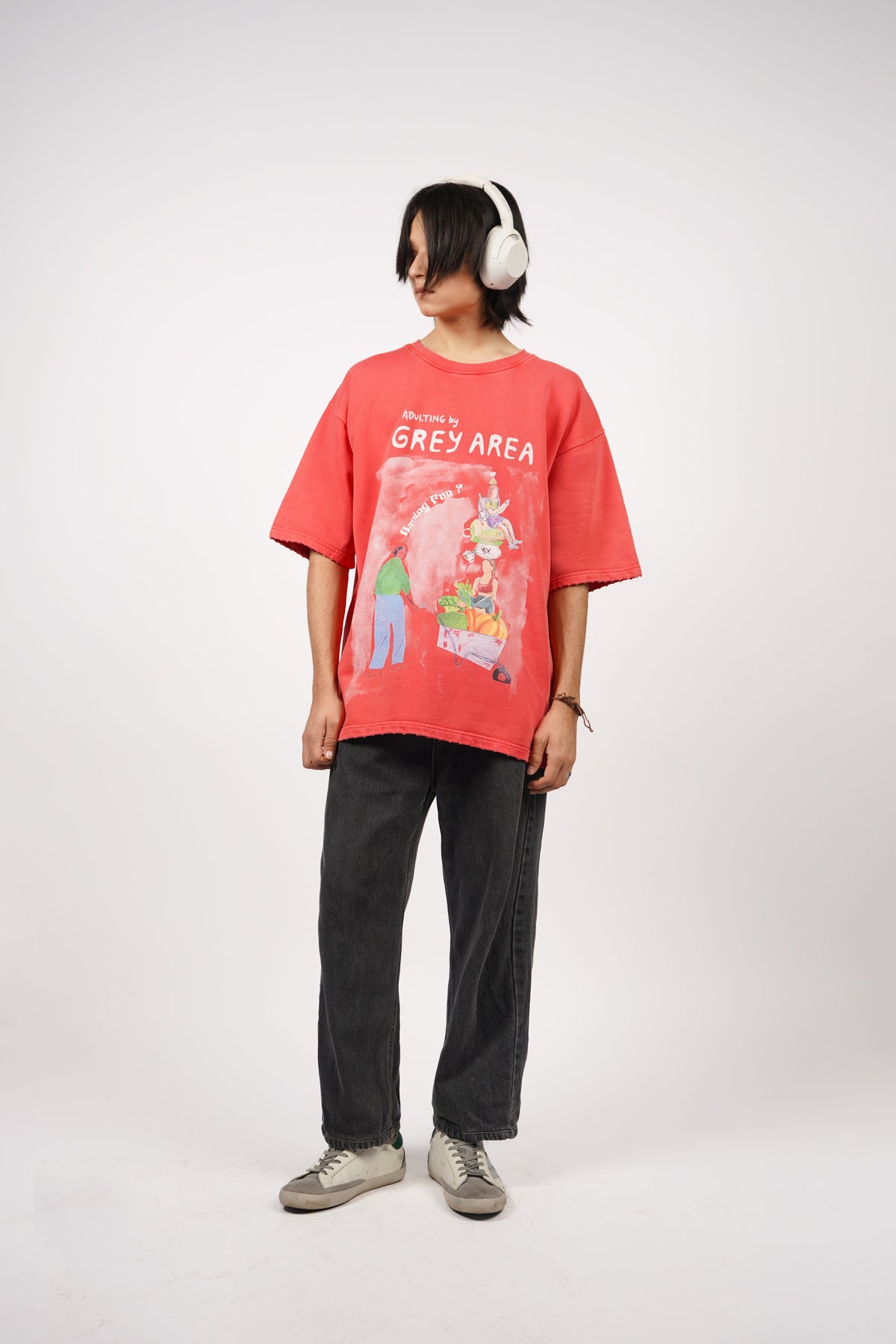 ADULTING T-SHIRT (SCARLET) by GREY AREA