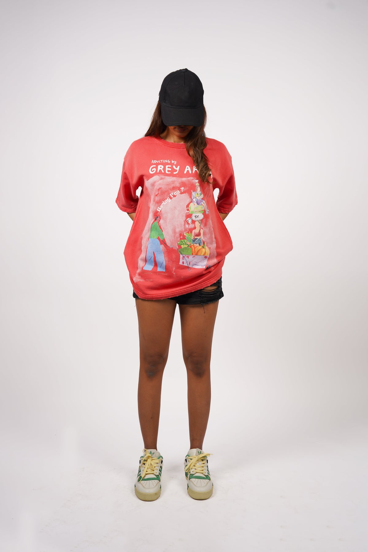 ADULTING T-SHIRT (SCARLET) by GREY AREA