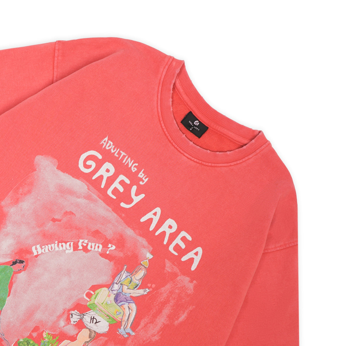 ADULTING T-SHIRT (SCARLET) by GREY AREA