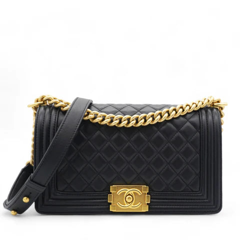 Chanel Boy Bag New Medium – Quilted Calfskin Black - Zeuskicks