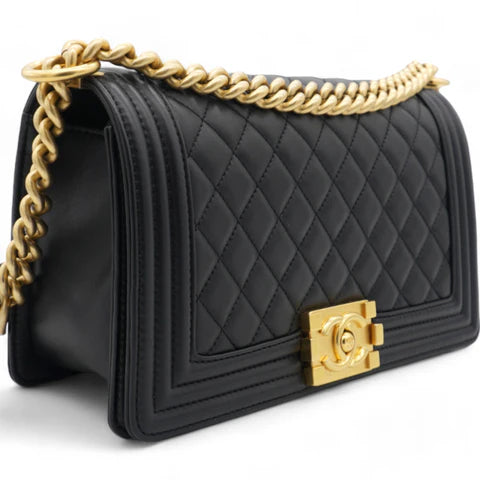 Chanel Boy Bag New Medium – Quilted Calfskin Black - Zeuskicks