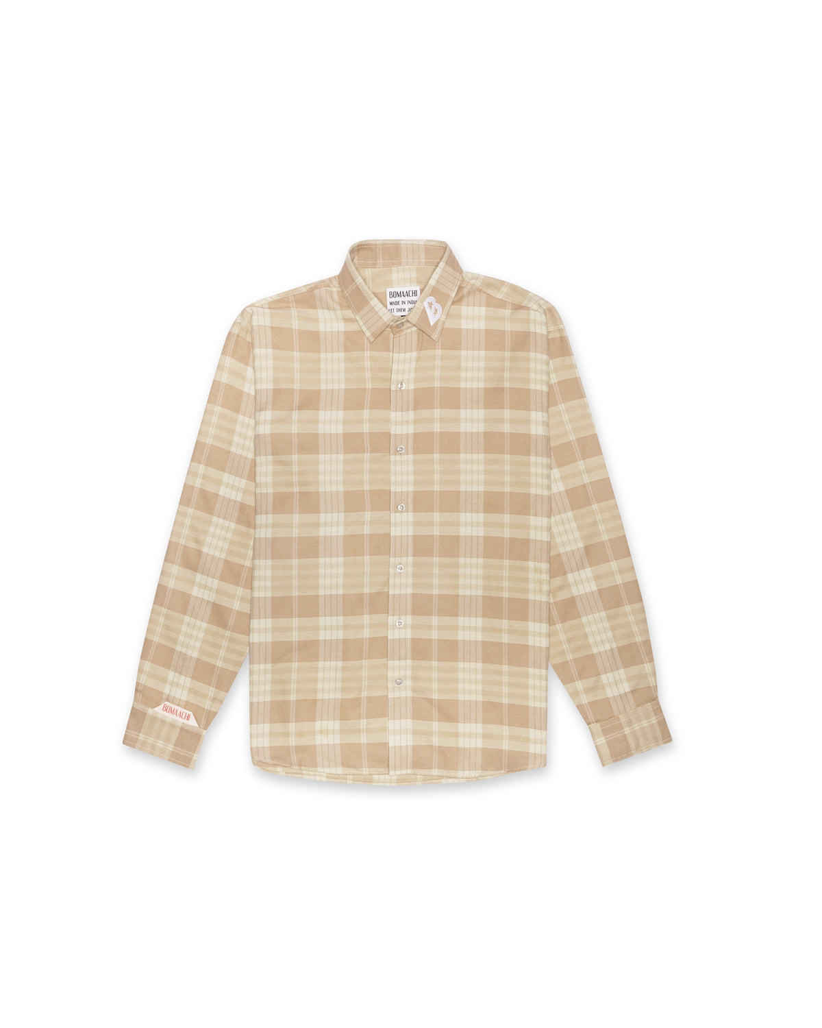 Checkered Shirt Beige by BOMAACHI