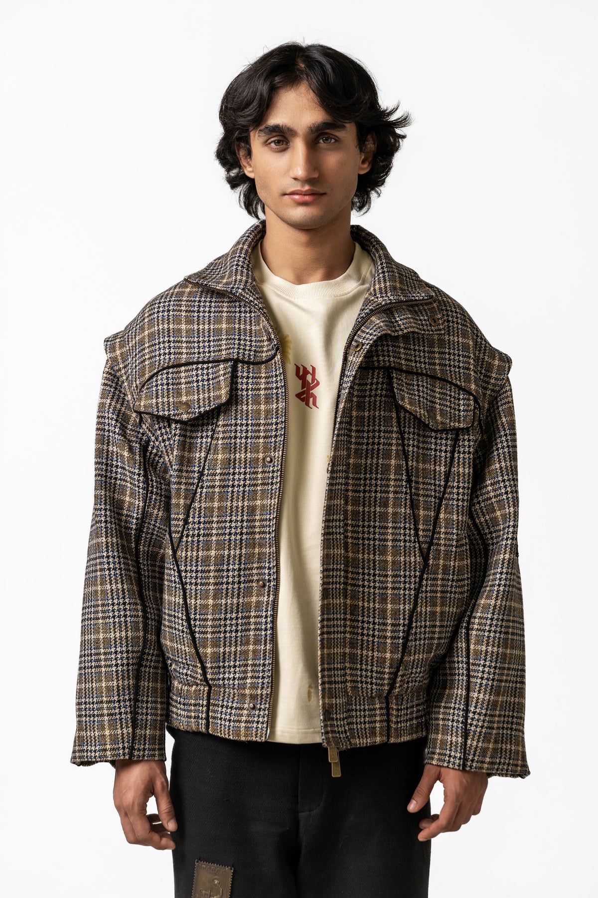 Plaid Bomber Jacket by FARAK