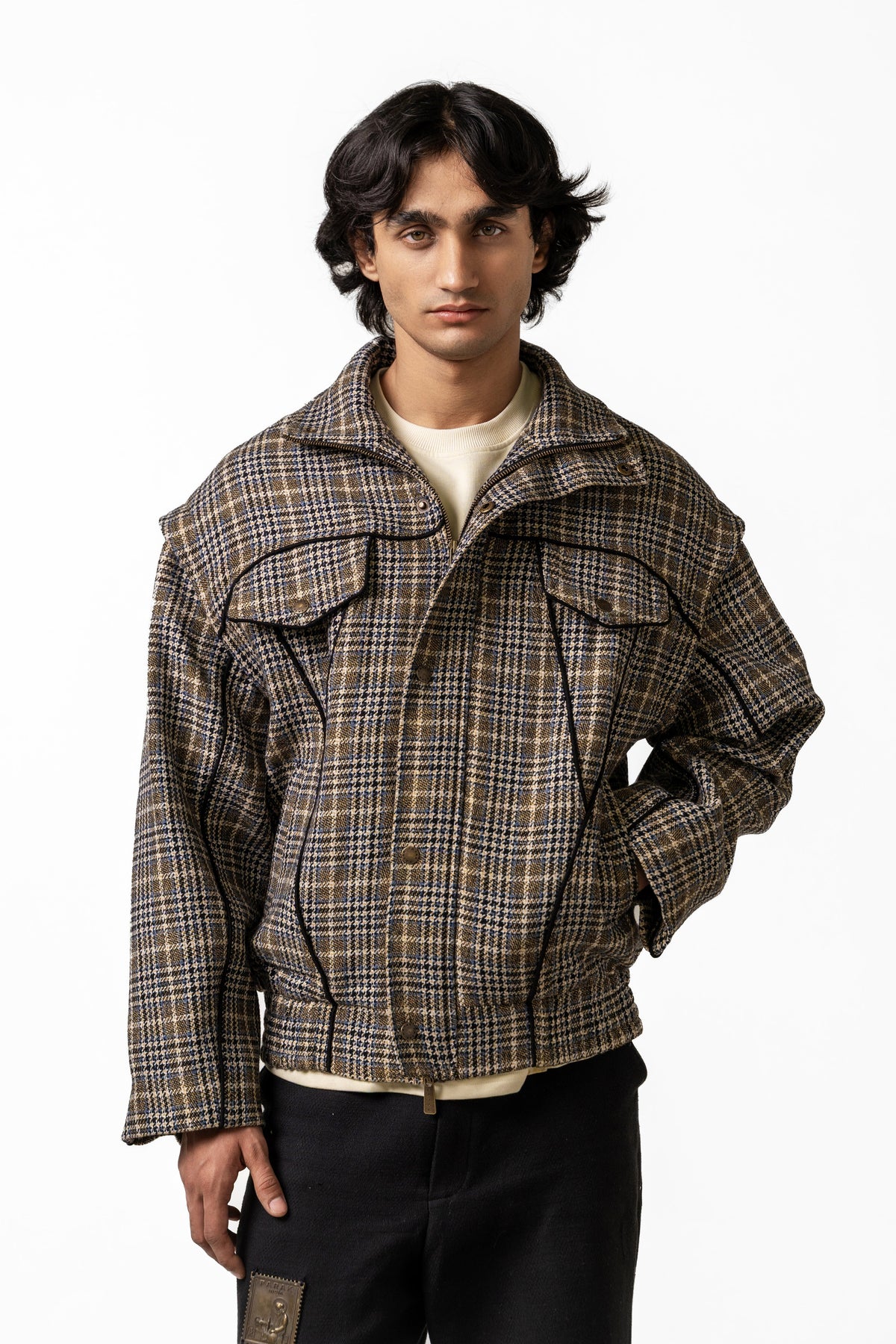 Plaid Bomber Jacket by FARAK