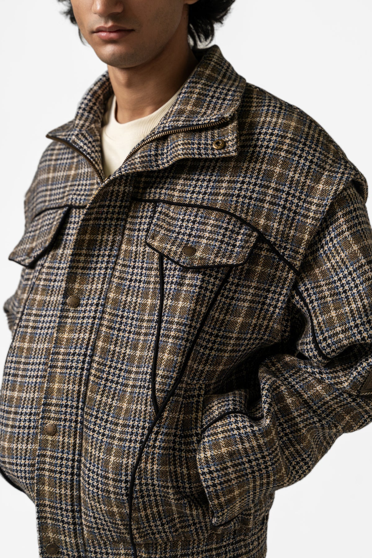 Plaid Bomber Jacket by FARAK