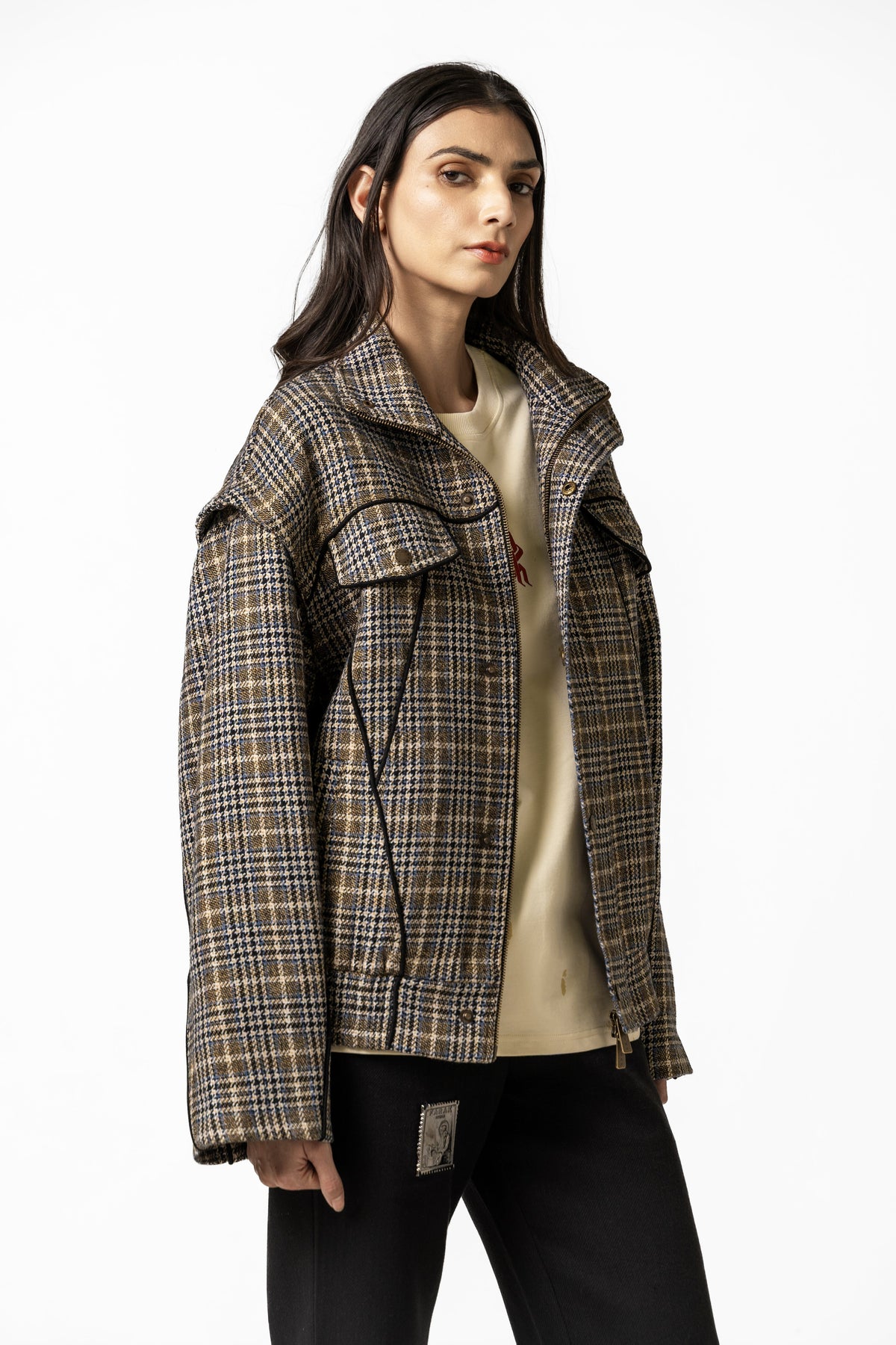 Plaid Bomber Jacket by FARAK