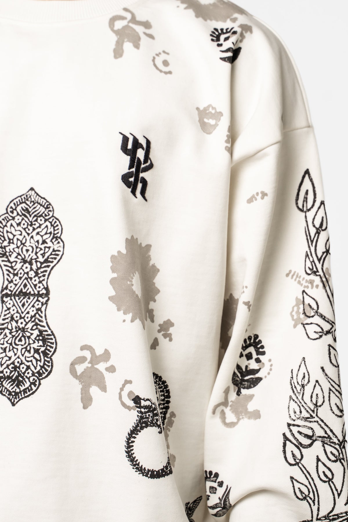 Raanjha' Blockprinted Sweatshirt by FARAK