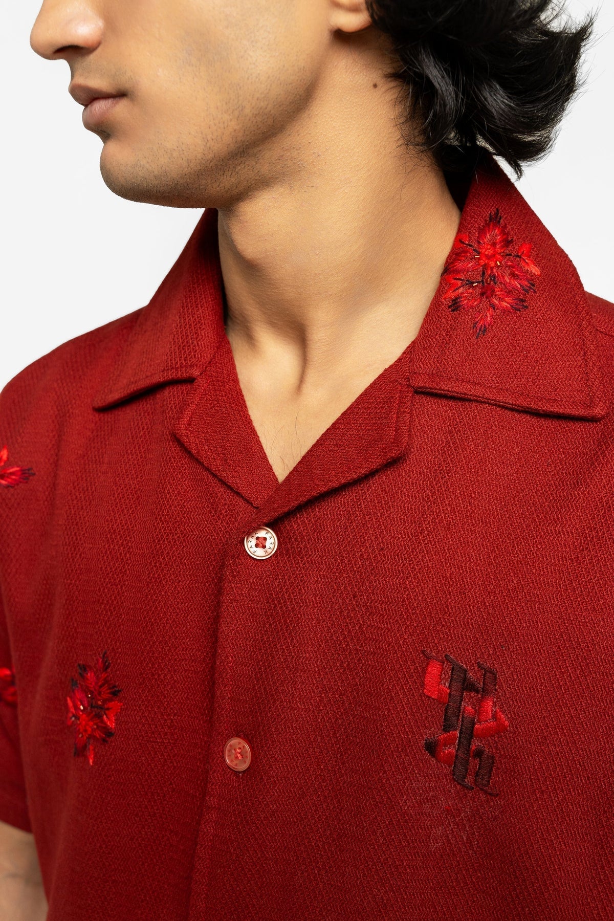 Crimson Handmade Shirt by FARAK