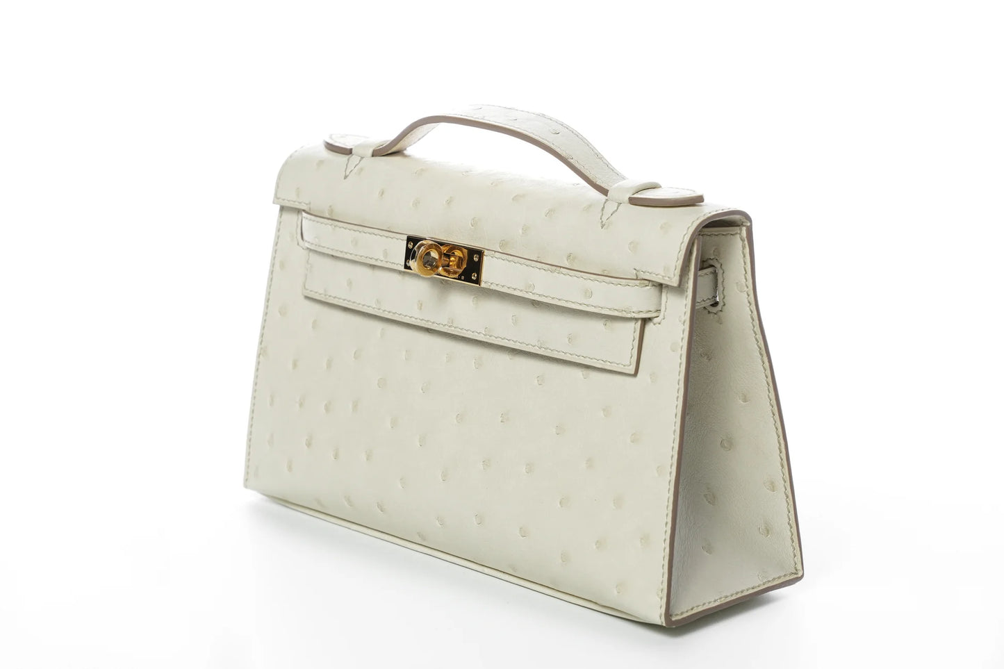 Hermès Kelly Pochette 22 – Ostrich Beton with Gold Hardware - Zeuskicks