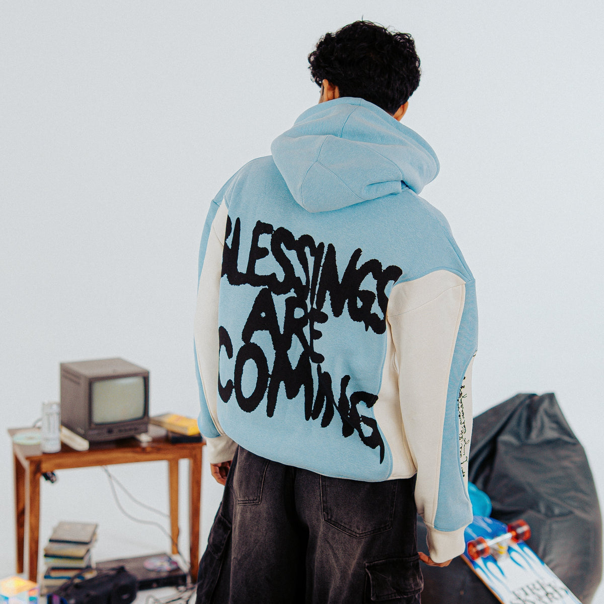 Blue Jersey Hoodie by oddnoteven