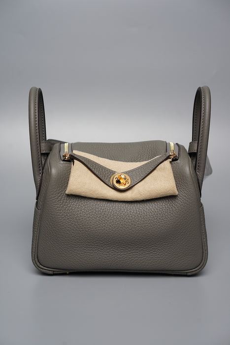 Hermès Mini Lindy 20 – Gris Meyer GHW