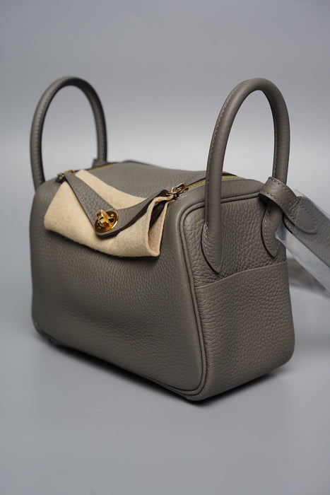 Hermès Mini Lindy 20 – Gris Meyer GHW