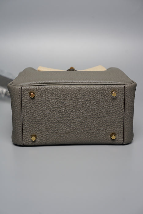 Hermès Mini Lindy 20 – Gris Meyer GHW