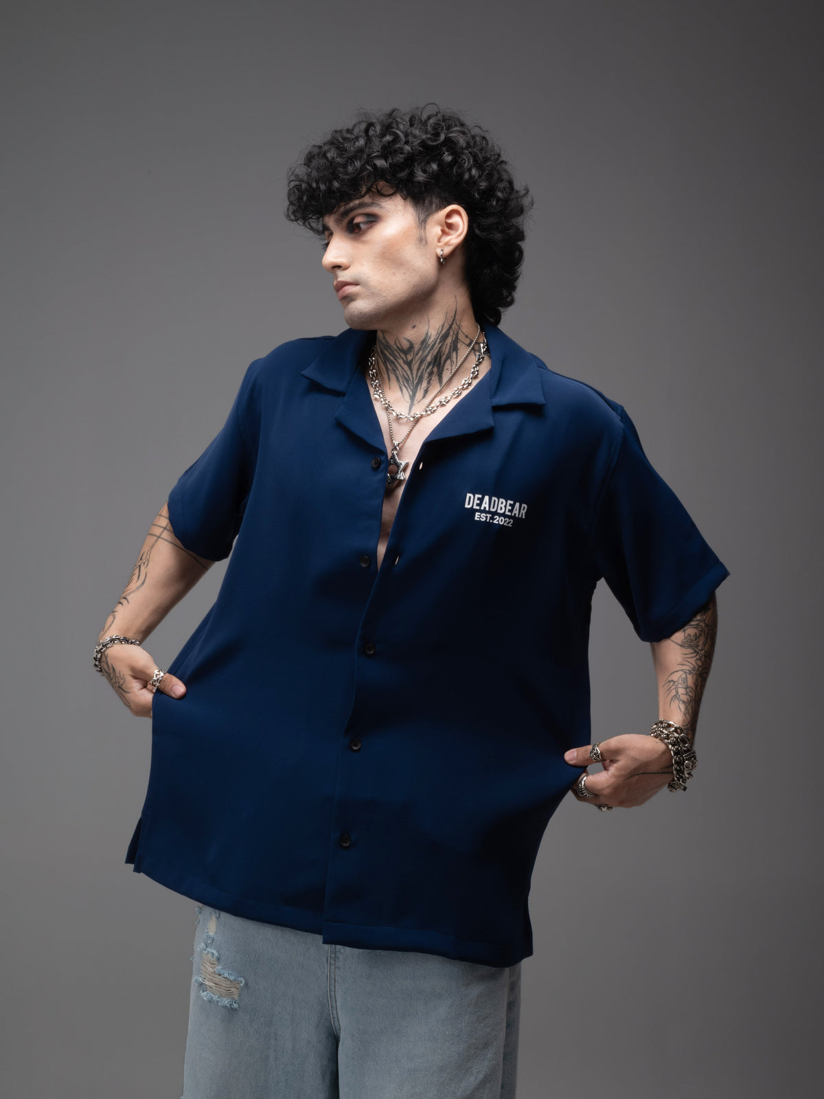 Bowling Shirt Blue by DEADBEAR