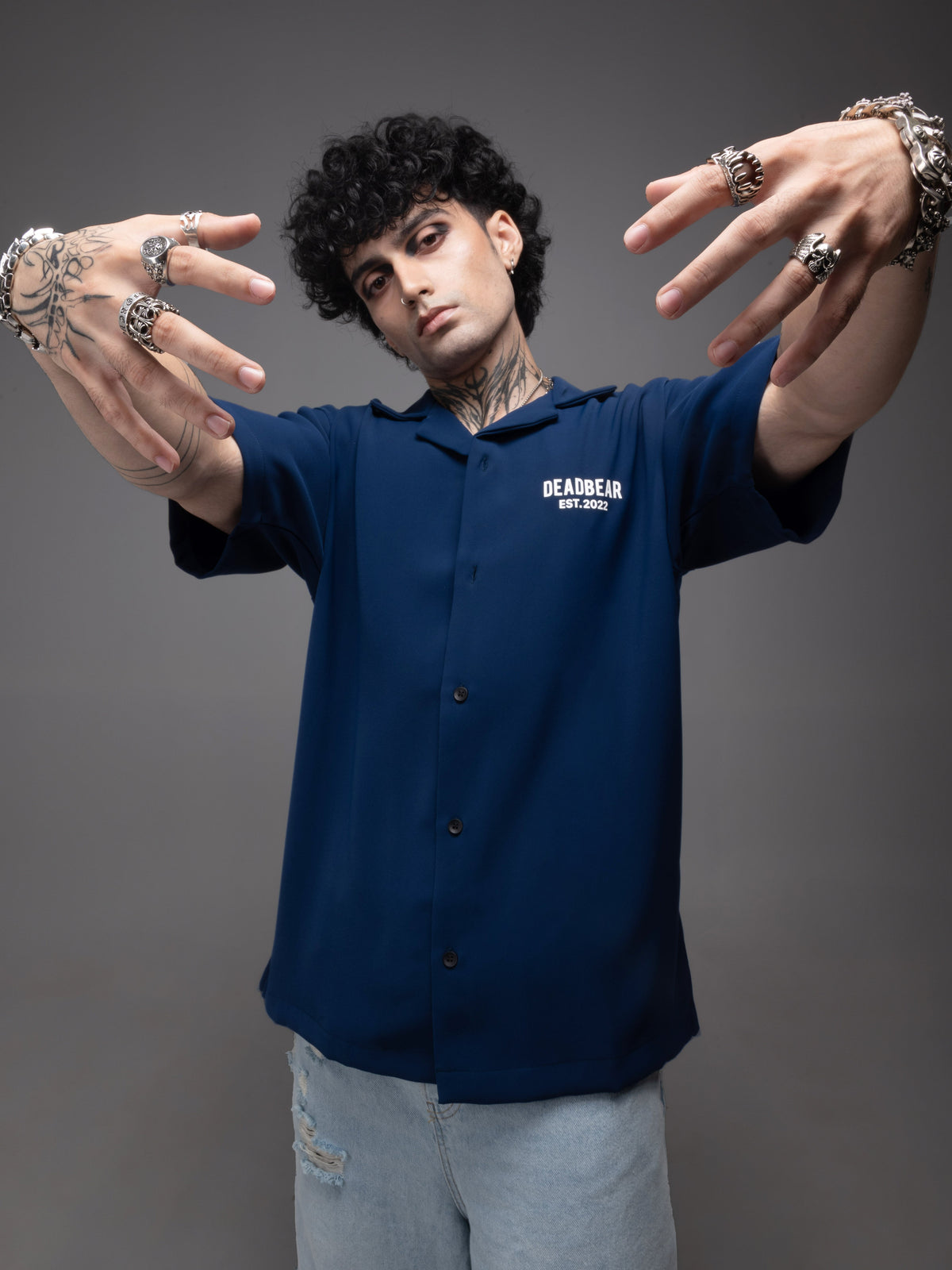 Bowling Shirt Blue by DEADBEAR