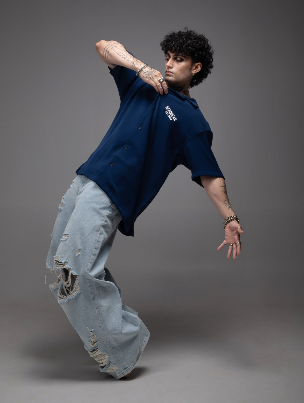 Bowling Shirt Blue by DEADBEAR