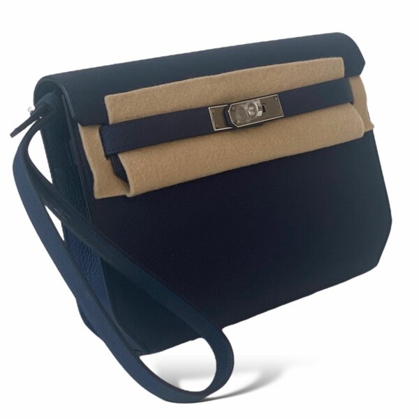 Hermès Kelly Dépêche – Deep Blue Togo Leather with Palladium Hardware - Zeuskicks