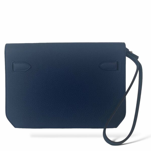 Hermès Kelly Dépêche – Deep Blue Togo Leather with Palladium Hardware - Zeuskicks