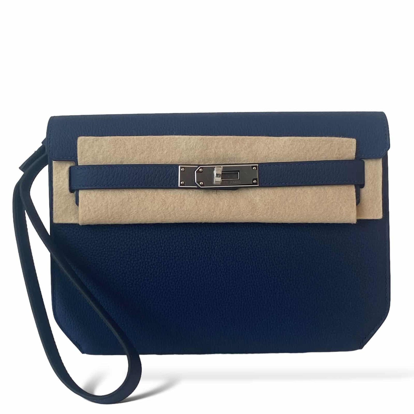 Hermès Kelly Dépêche – Deep Blue Togo Leather with Palladium Hardware - Zeuskicks