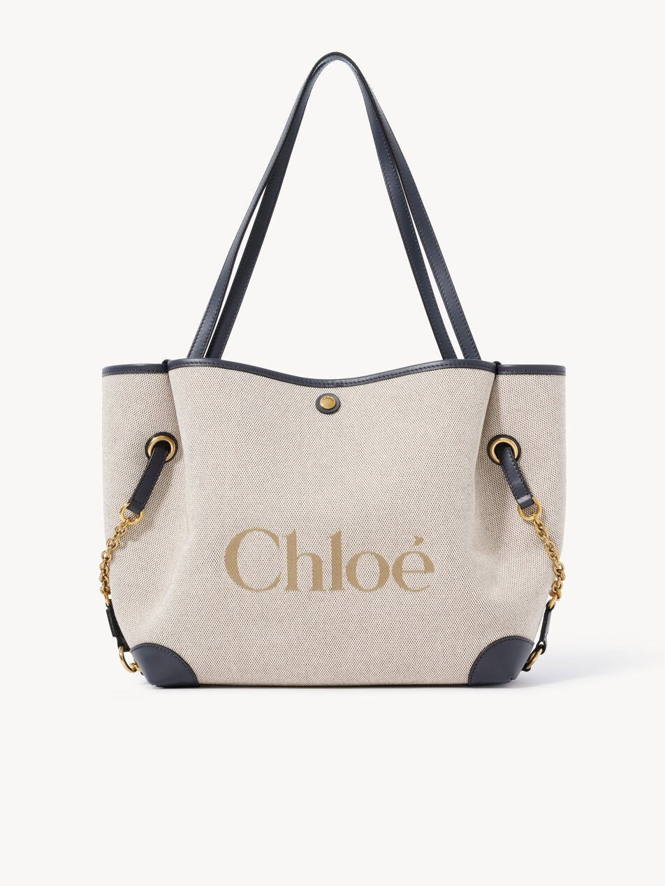 CHLOE Clover double carry bag in canvas Black Navy by CHLOE