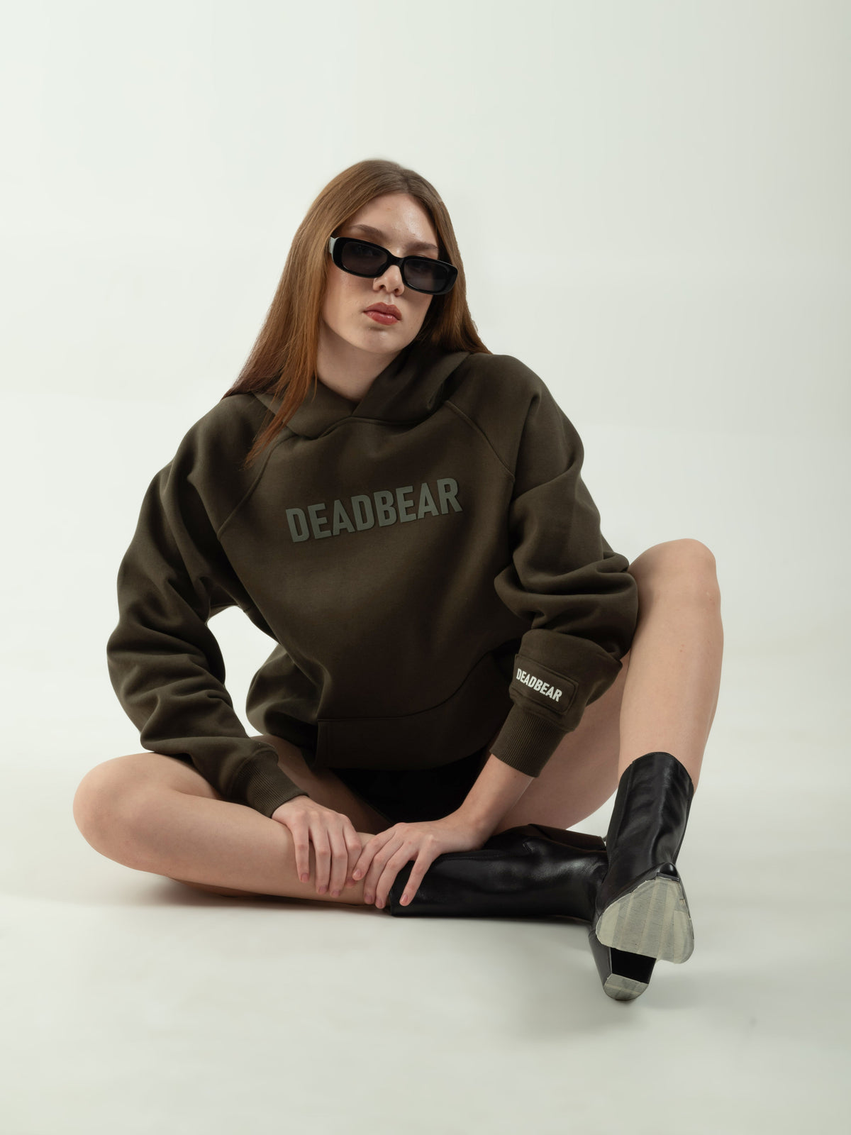 Basic Olive Hoodie by DEADBEAR