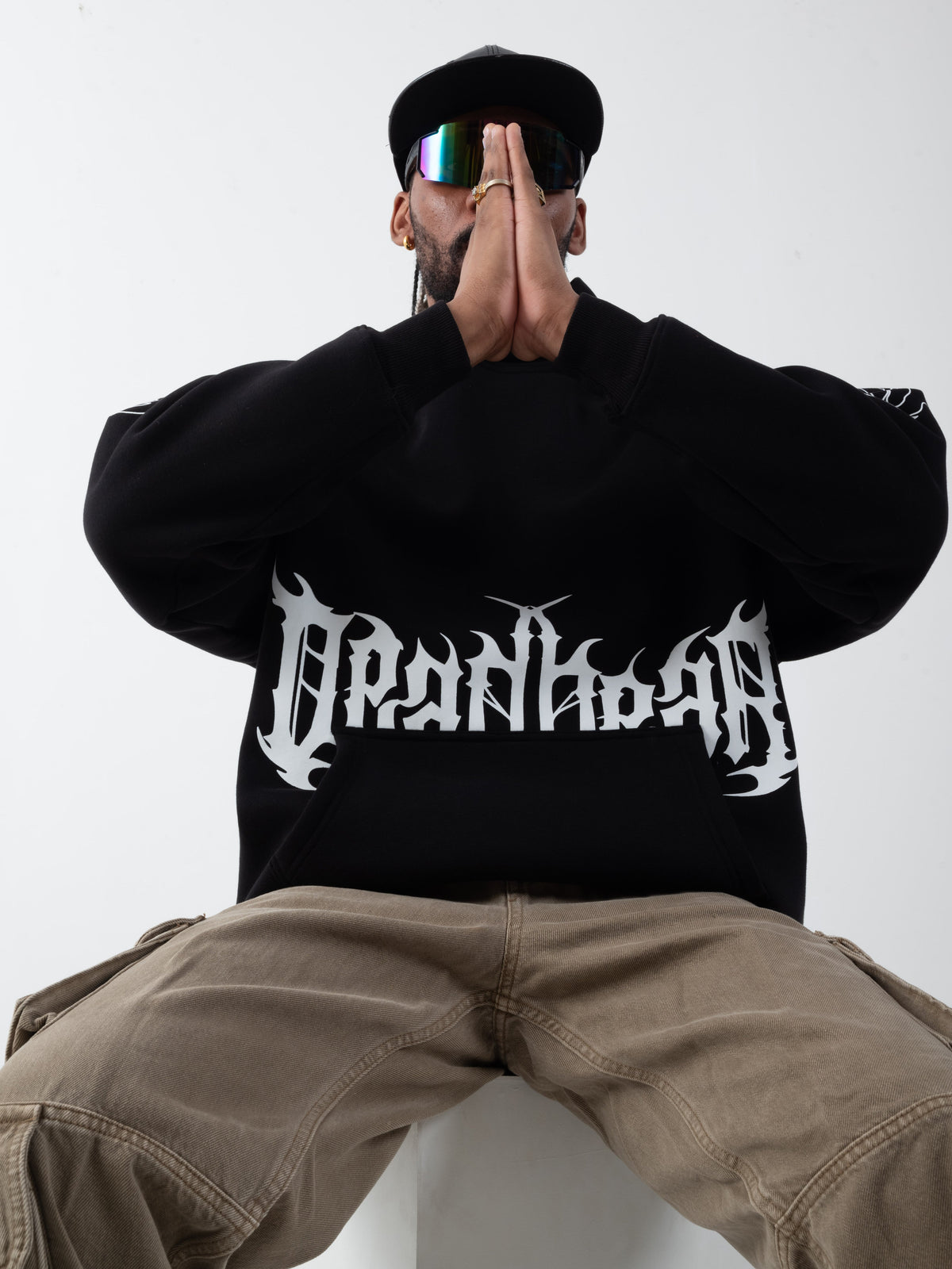 Flames Hoodie Black by DEADBEAR