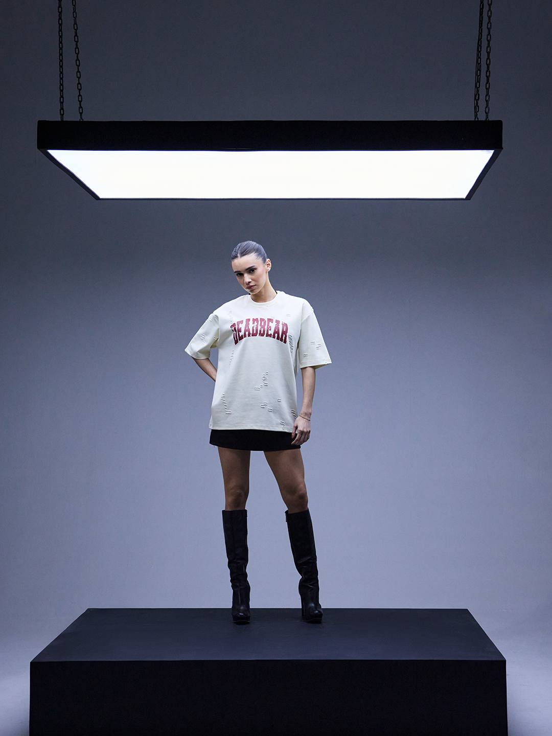 Distressed Cream White Tee 3.0 by DEADBEAR