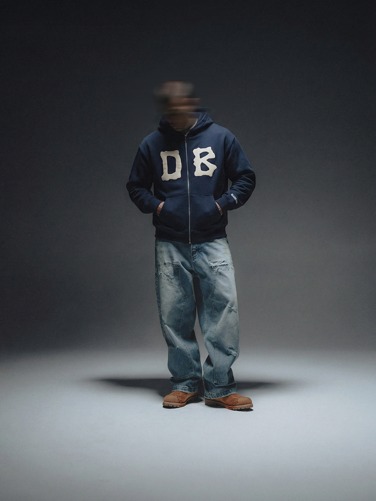 Bone Zipper Navy by DEADBEAR