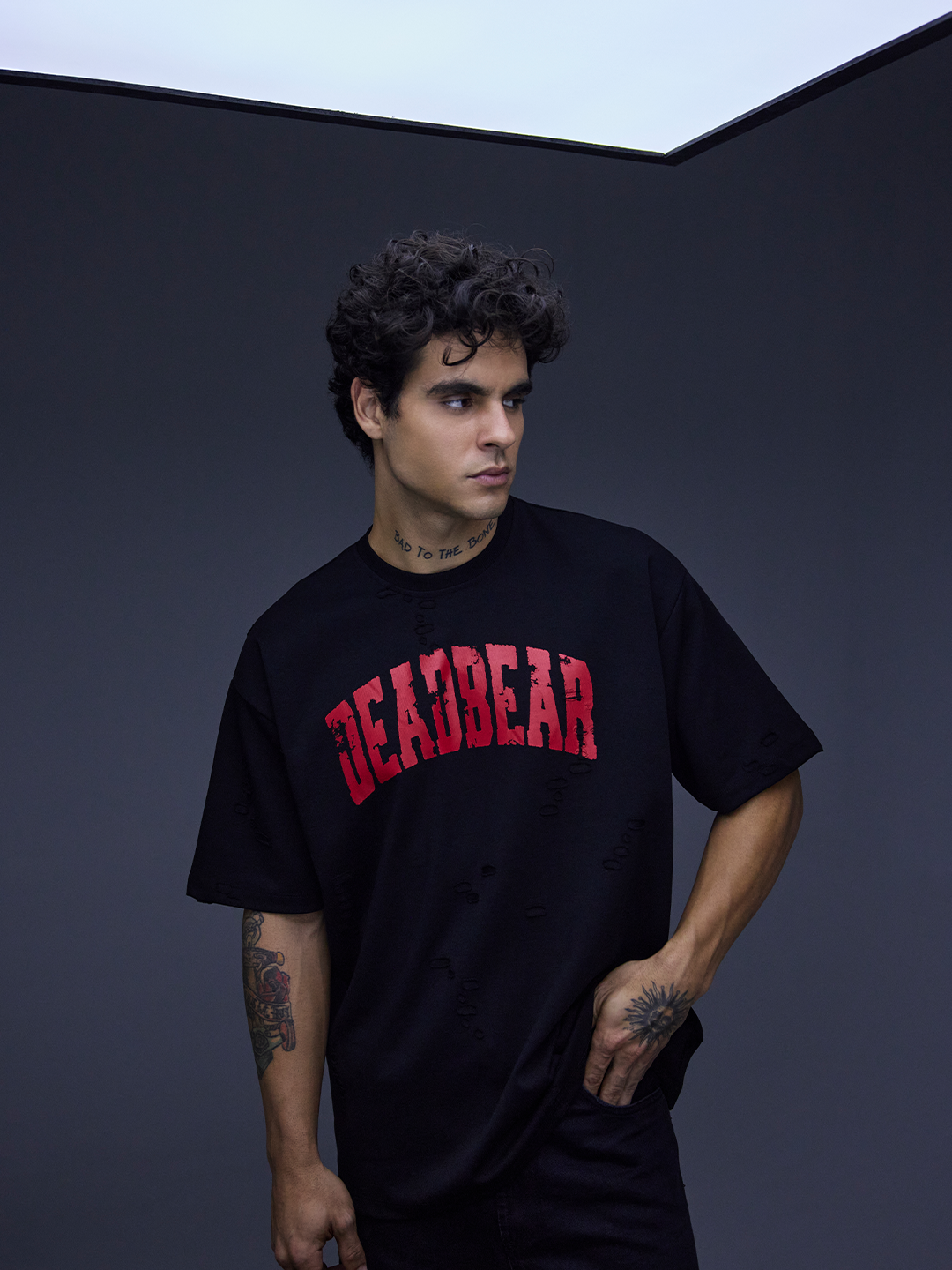 Distressed Black Tee 3.0 by DEADBEAR