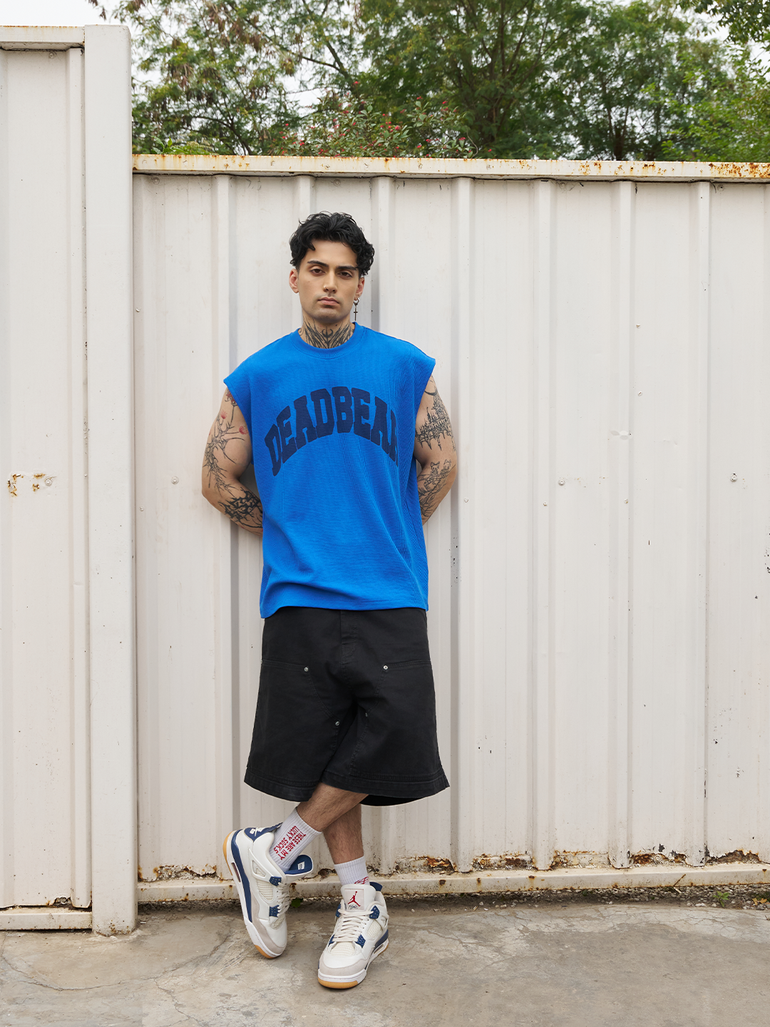 Waffle Tank Royal Blue by DEADBEAR