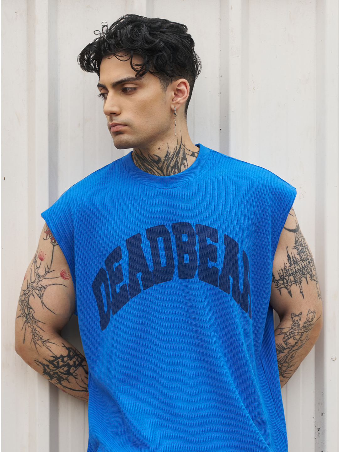 Waffle Tank Royal Blue by DEADBEAR