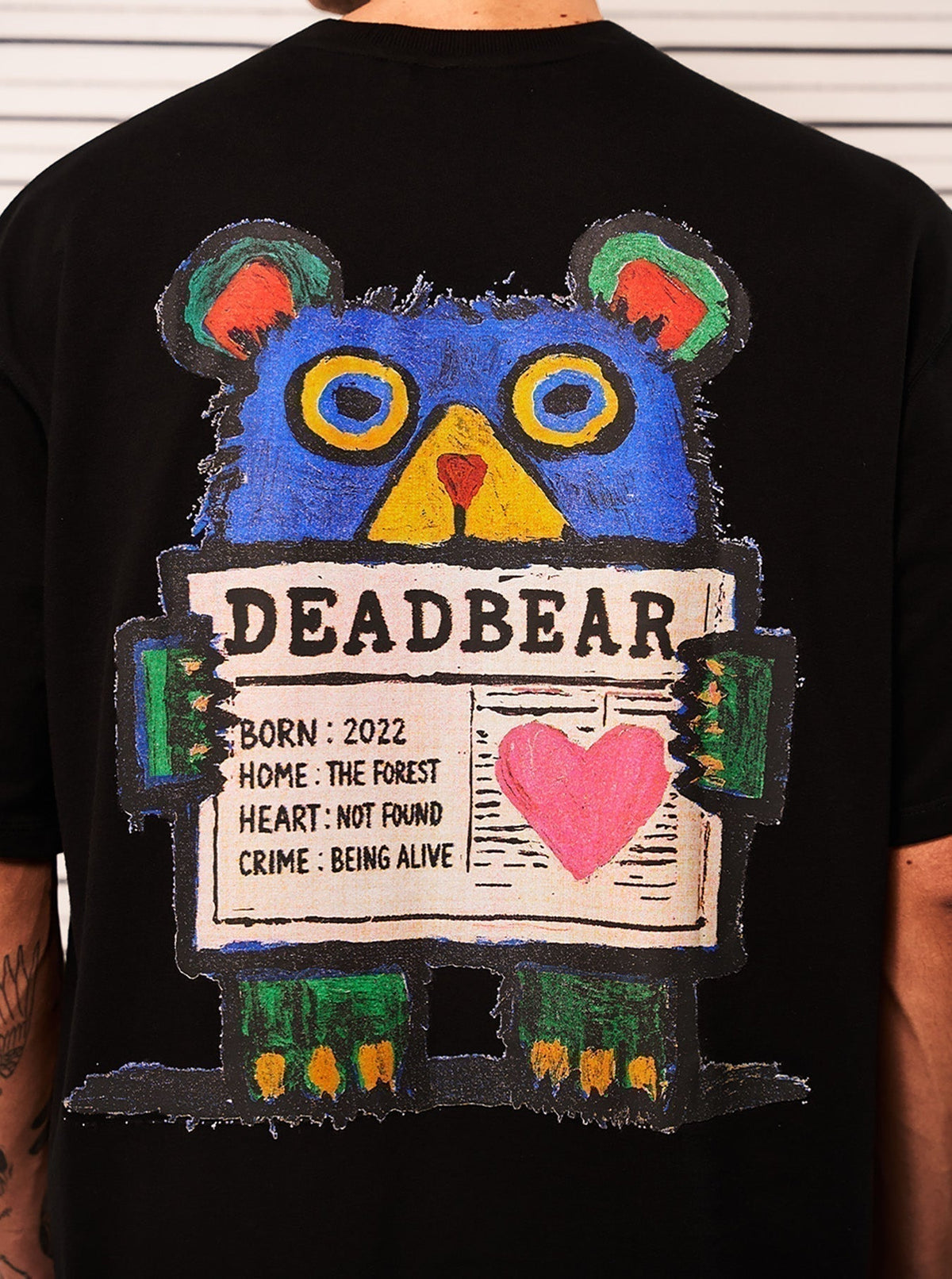 Mugshot Tee Black by DEADBEAR