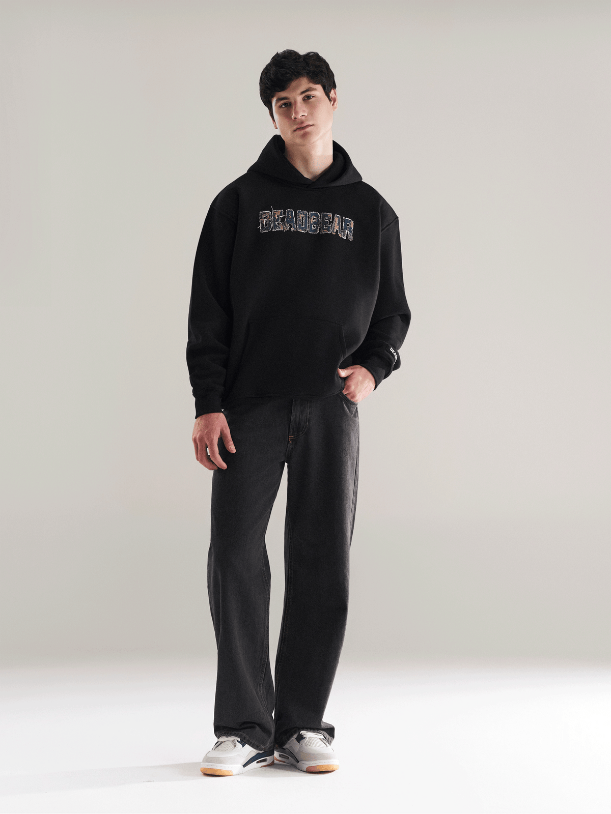 Fake Denim Hoodie Black by DEADBEAR