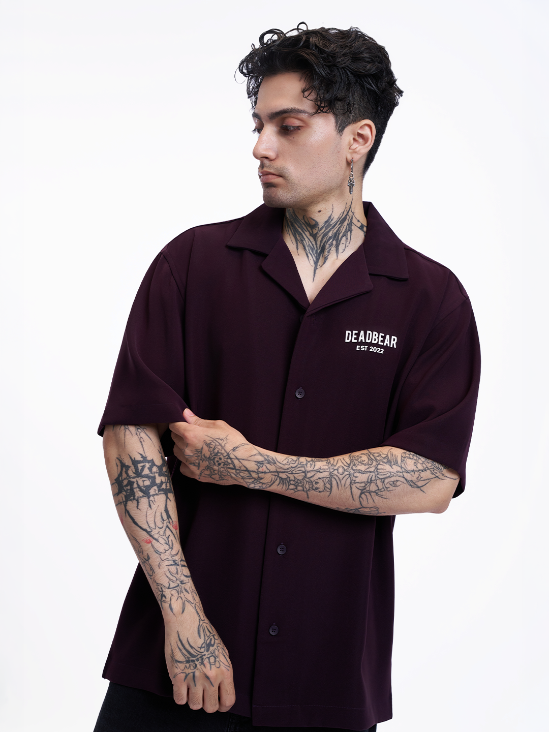Bowling Shirt Deep Plum by DEADBEAR