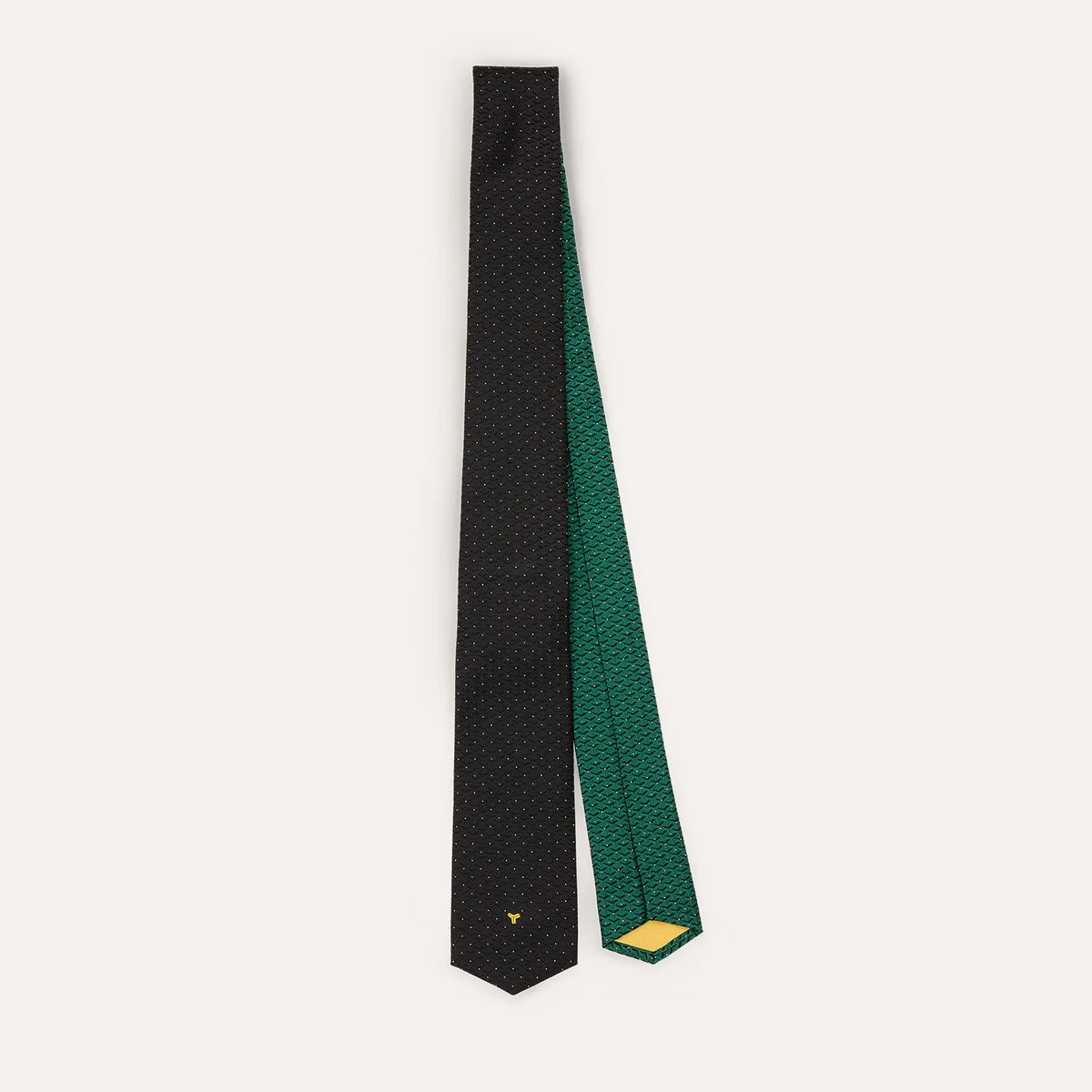 Goyard Eldredge Bicolore tie in Black & Green