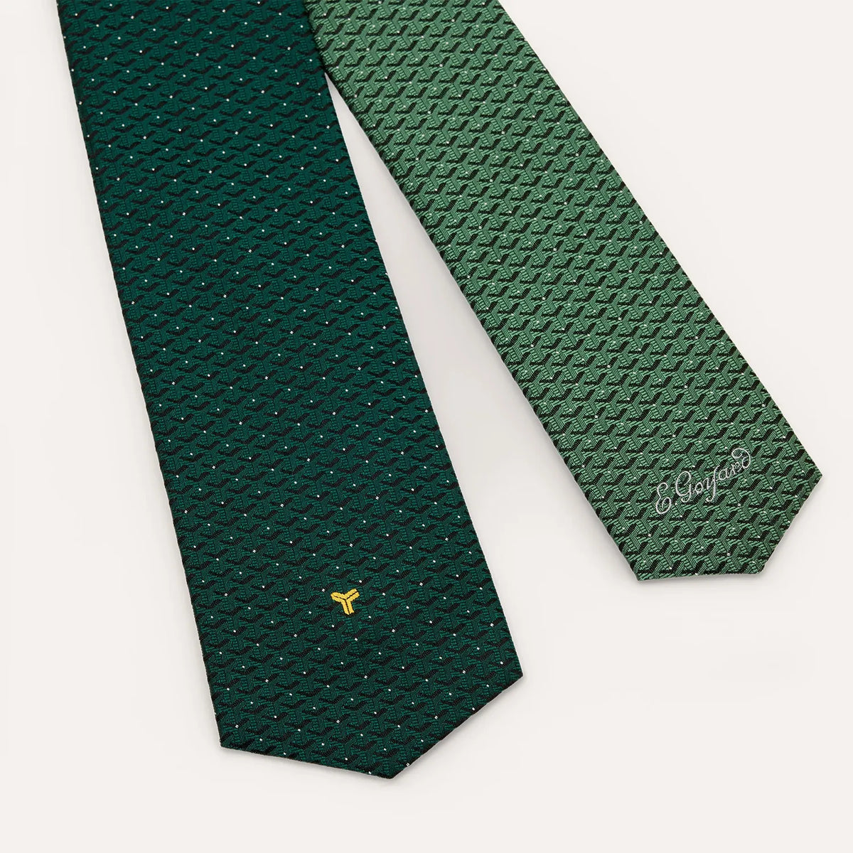 Goyard Eldredge Bicolore tie in Green