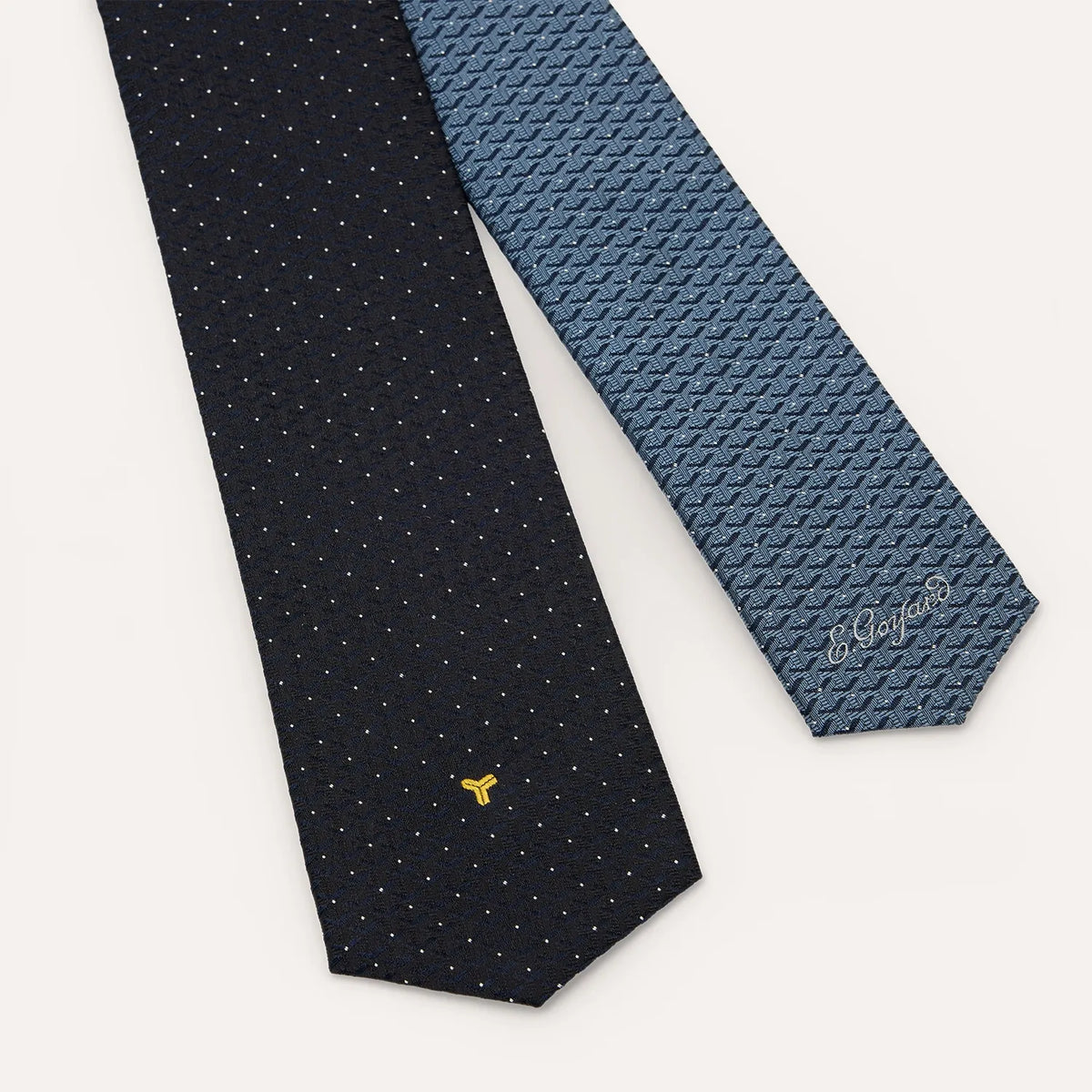 Goyard Eldredge Bicolore tie in Navy Blue