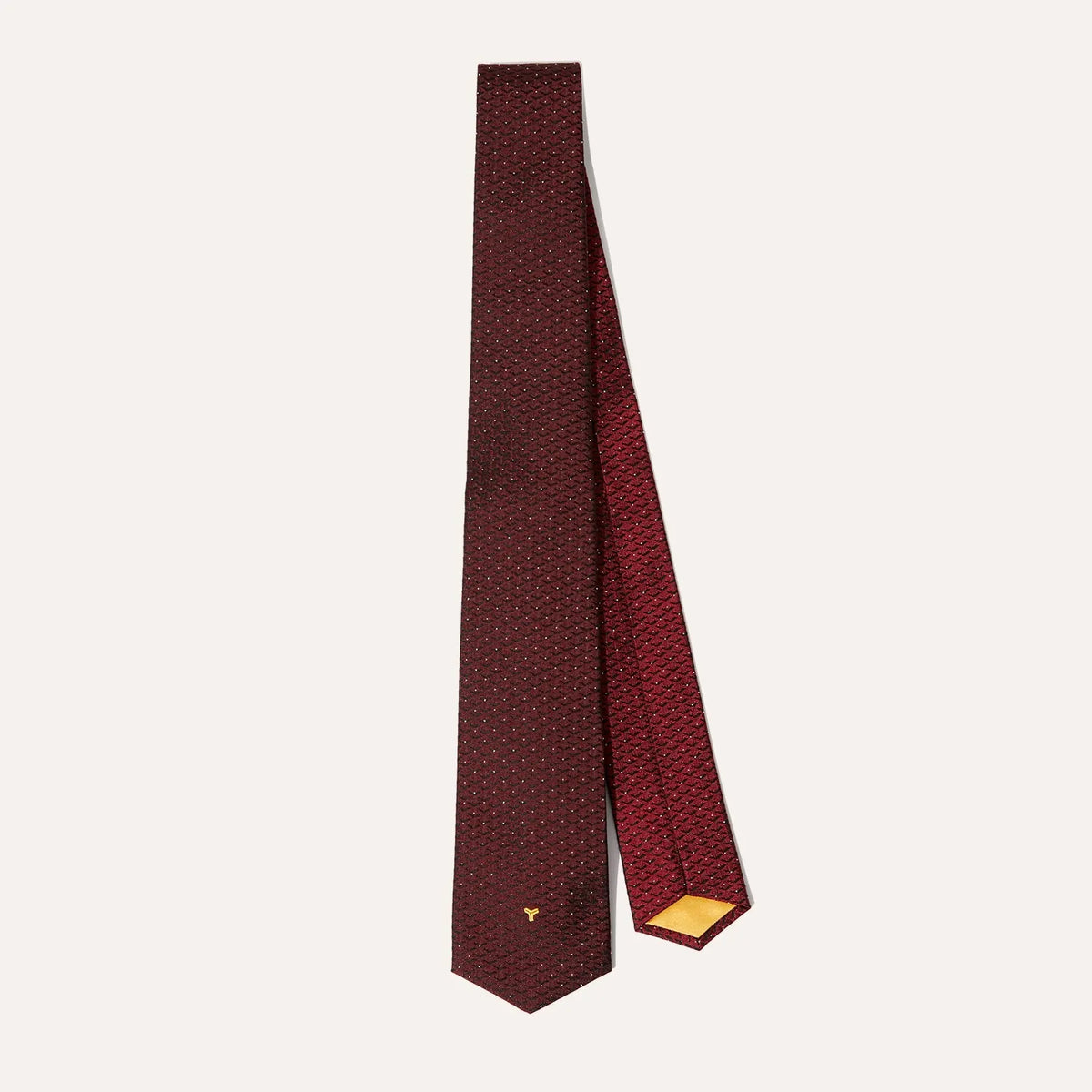 Goyard Eldredge Bicolore tie in Garnet & Red