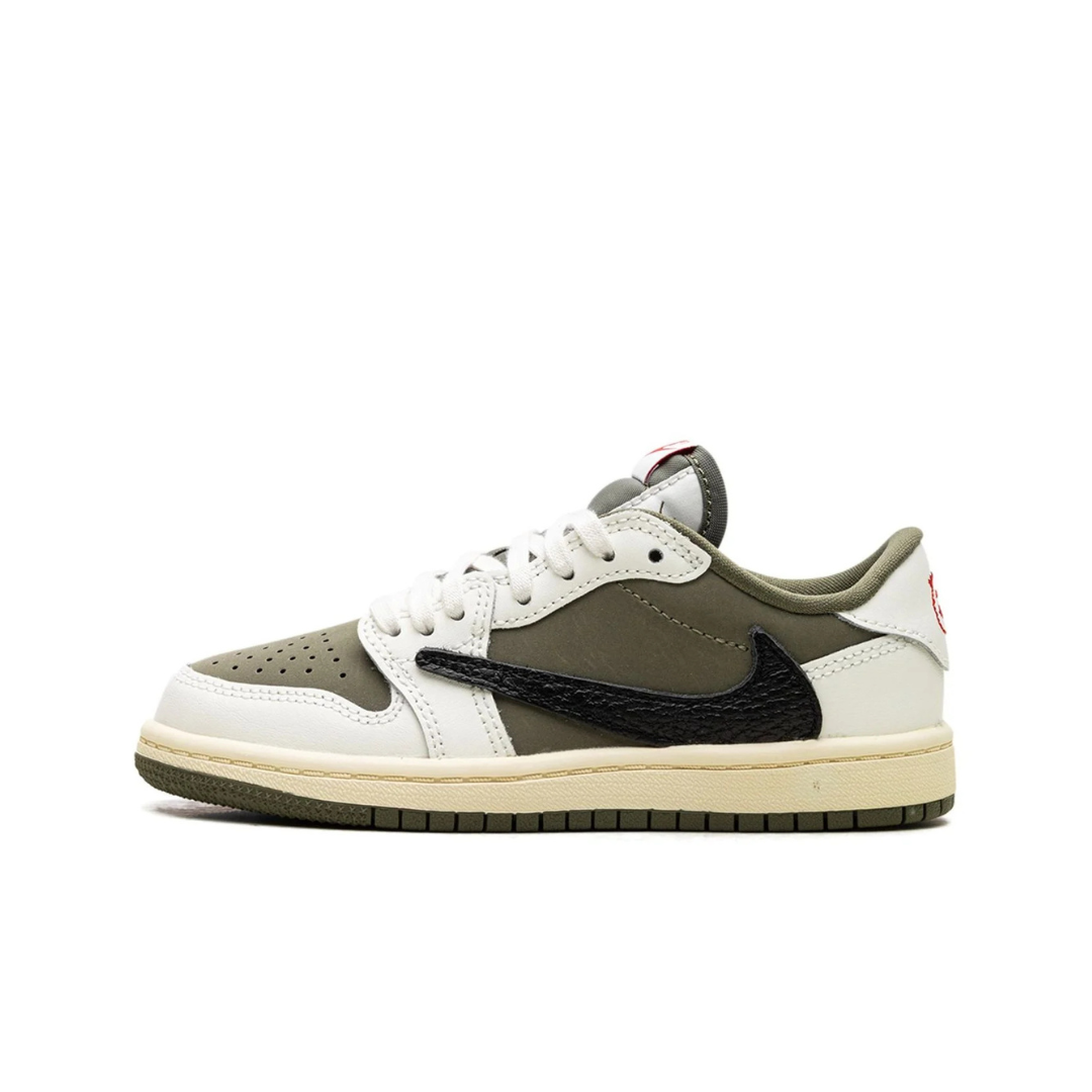 Jordan 1 Retro Low OG SP Travis Scott Medium Olive (Pre School Kids) by Nike Kids