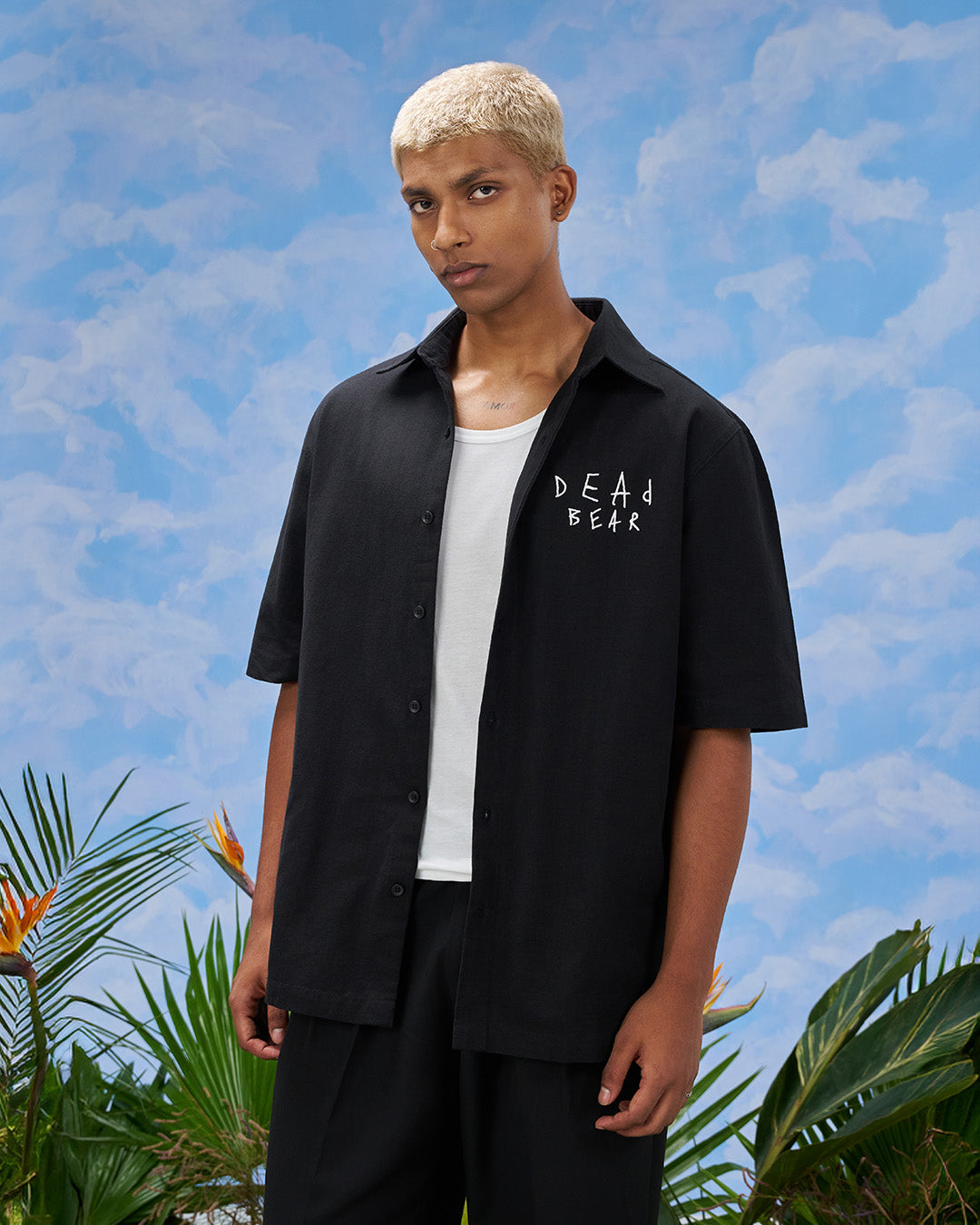 Scribbled Logo Shirt Black by DEADBEAR