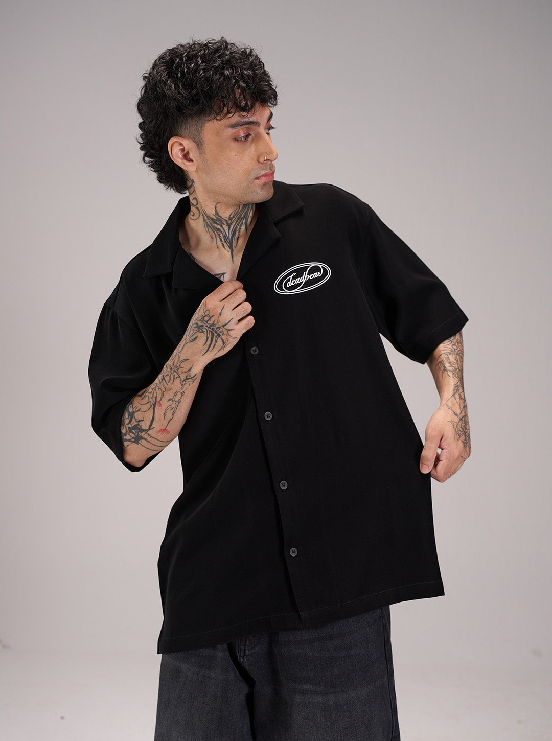 Signature Bowling Shirt Black by DEADBEAR
