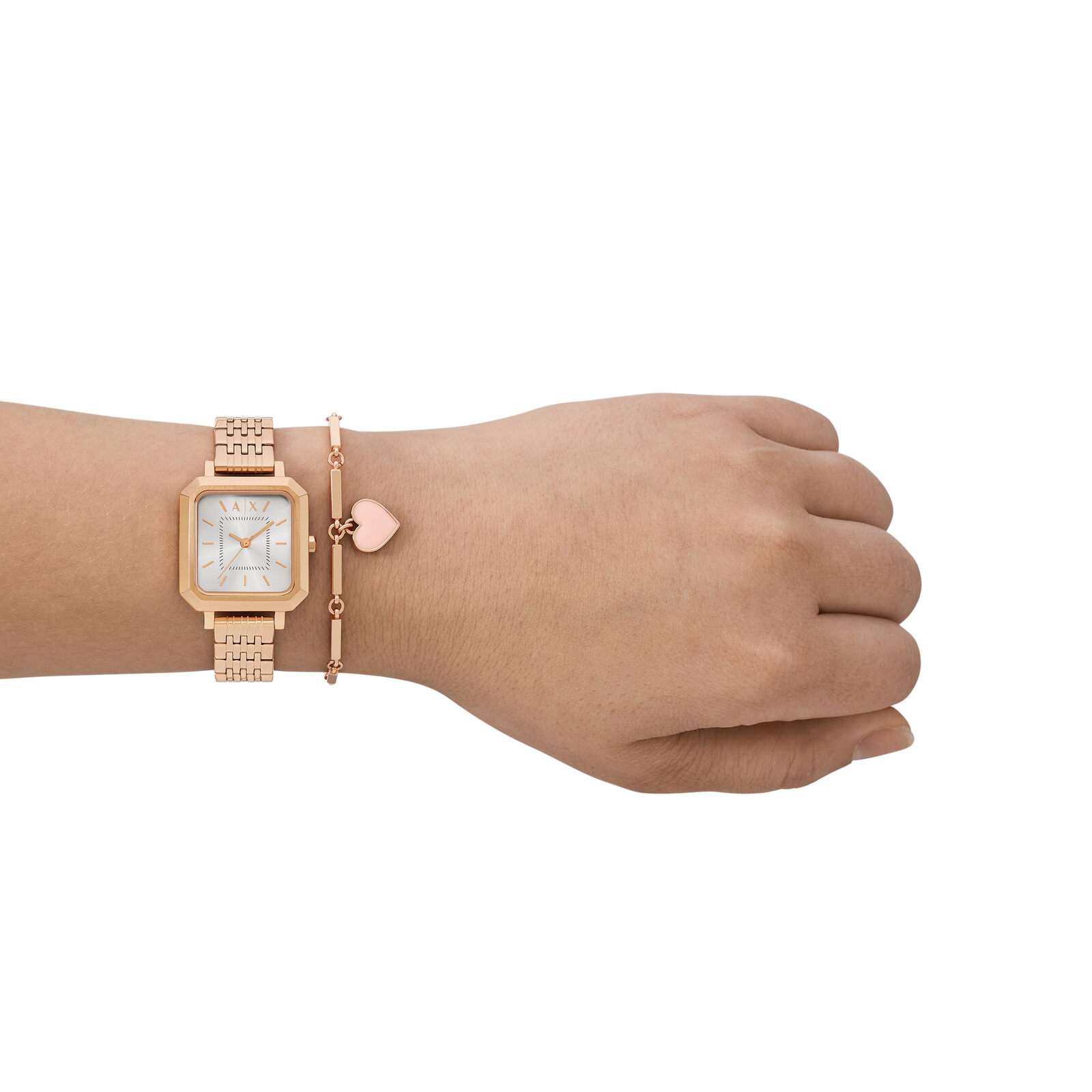 Armani Exchange AX7164SET Women's analog watch with silver dial