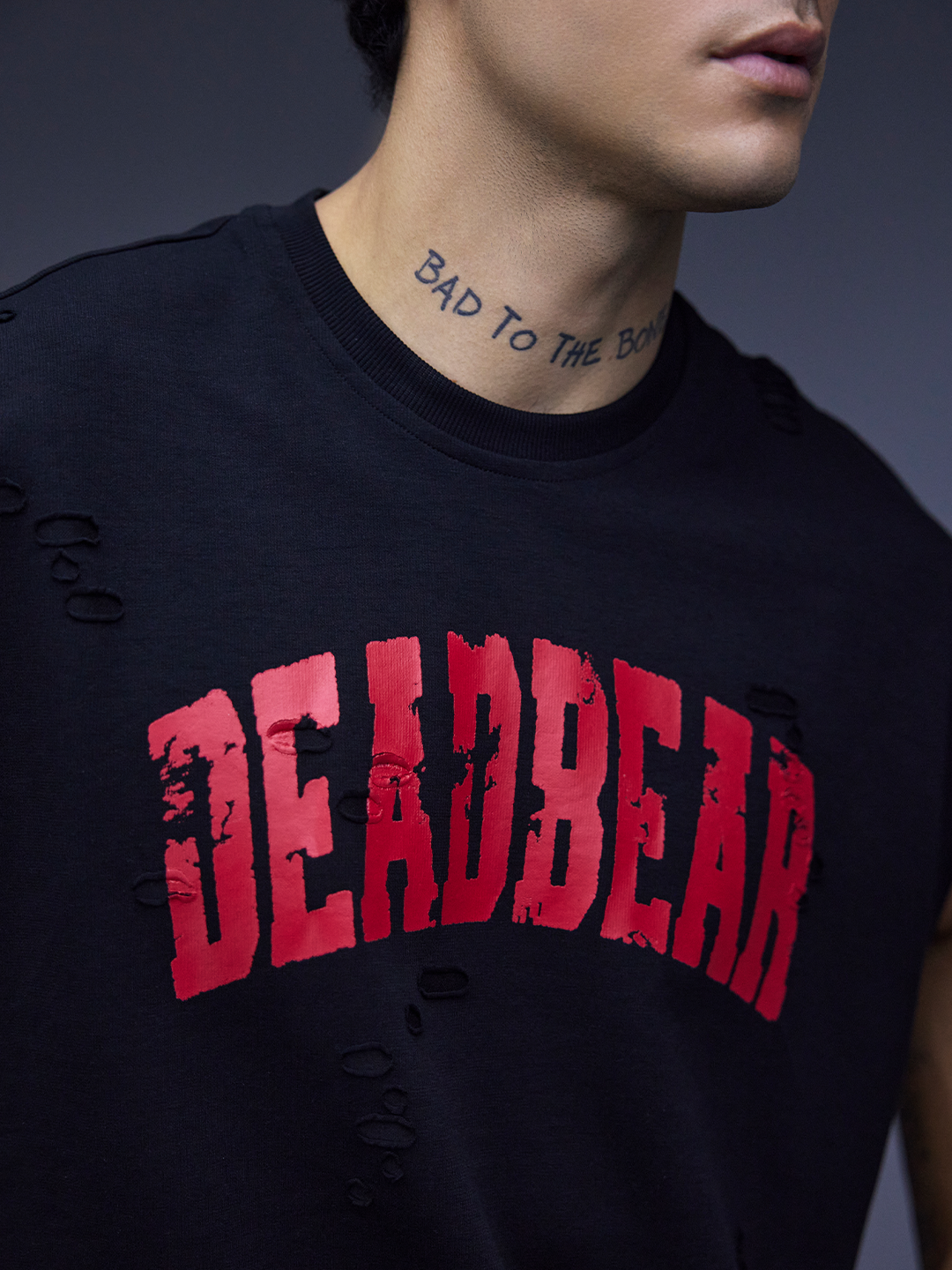 Distressed Black Tank by DEADBEAR