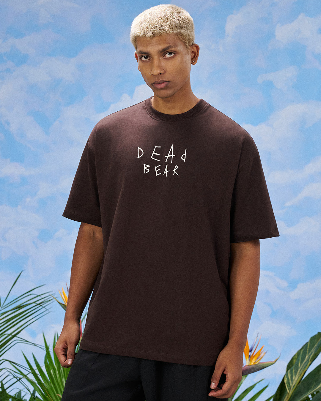 Scribbled Logo Tee Brown by DEADBEAR