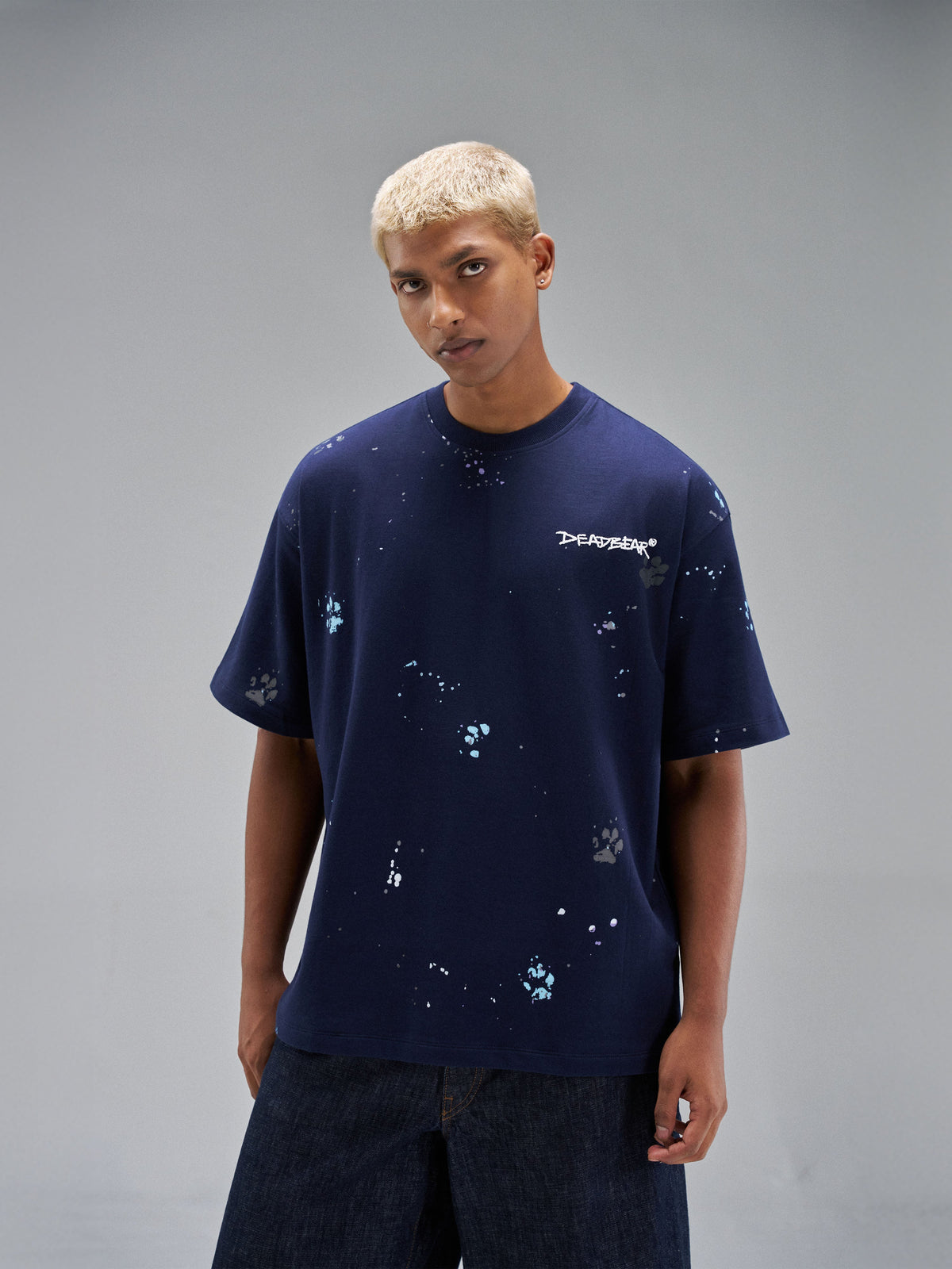 Grumpy Bear Tee Navy by DEADBEAR