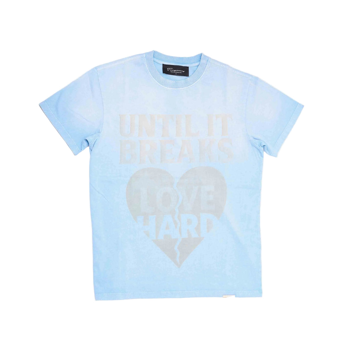 Love Hard Vintage Tee- Dust Blue by Temporary Clo